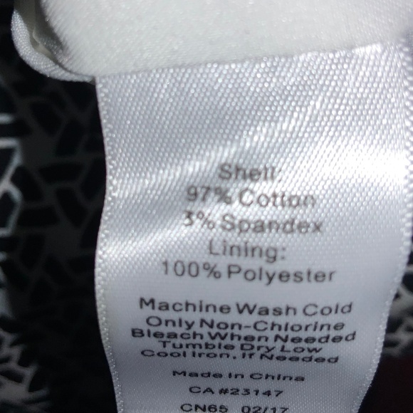 Talbots Cotton Blend Geometric Scallop Hem pencil skirt Sz 16 New lined - Picture 6 of 6